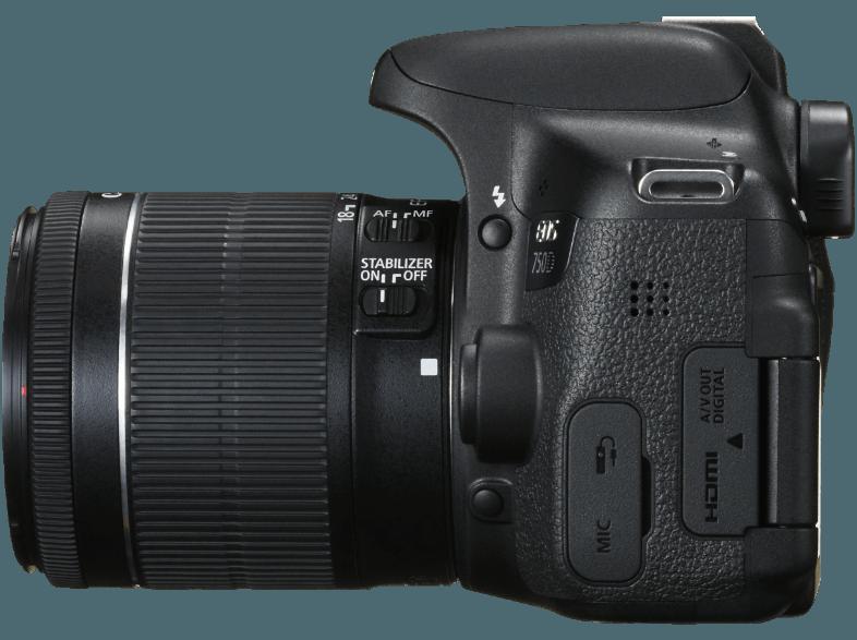 CANON EOS 750D   CS 100 Connect Station Spiegelreflexkamera 24.2 Megapixel mit Objektiv 18-55 mm f/3.5-5.6, 7.7 cm Display   Touchscreen