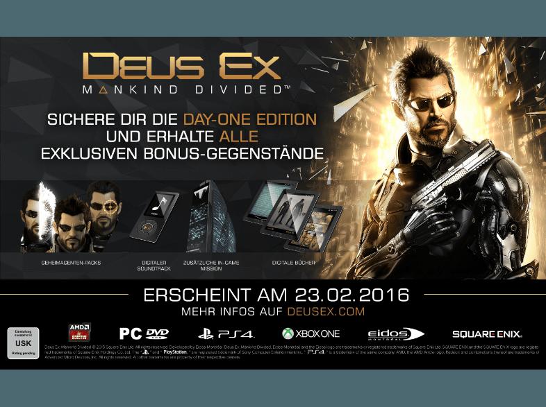 Deus Ex - Mankind Divided (Day One Steel-Edition) [PlayStation 4], Deus, Ex, Mankind, Divided, Day, One, Steel-Edition, , PlayStation, 4,