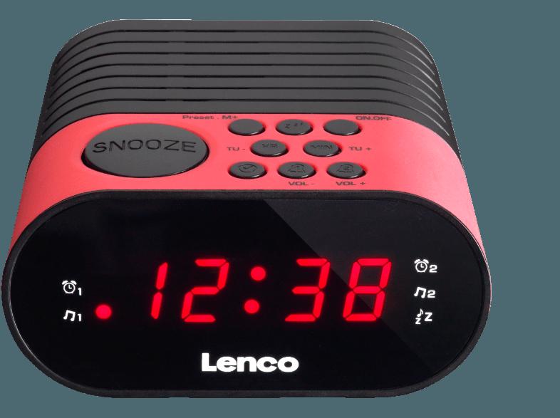 LENCO CR-07 Uhrenradio (PLL FM, FM, Pink), LENCO, CR-07, Uhrenradio, PLL, FM, FM, Pink,