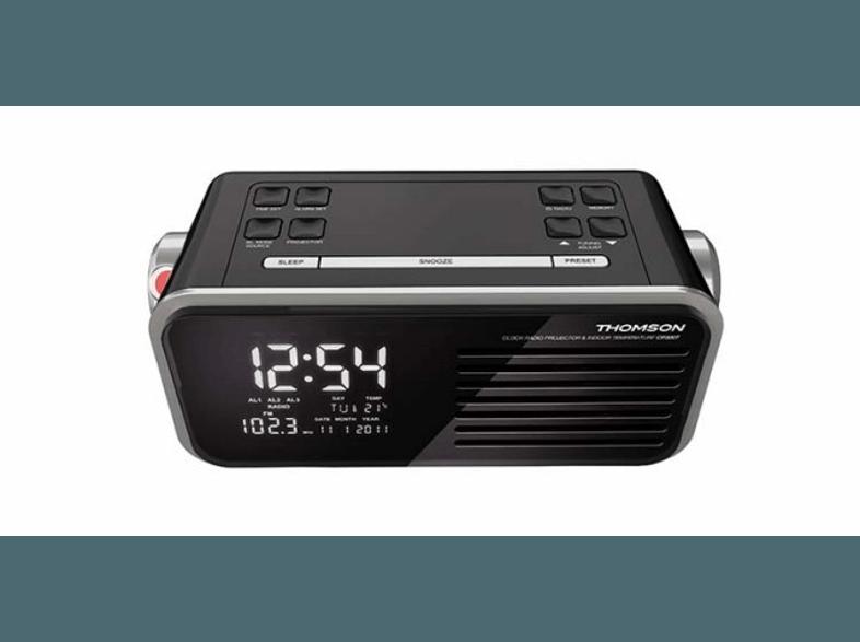THOMSON CP300 T Uhrenradio (UKW Tuner, UKW, MW, Schwarz)