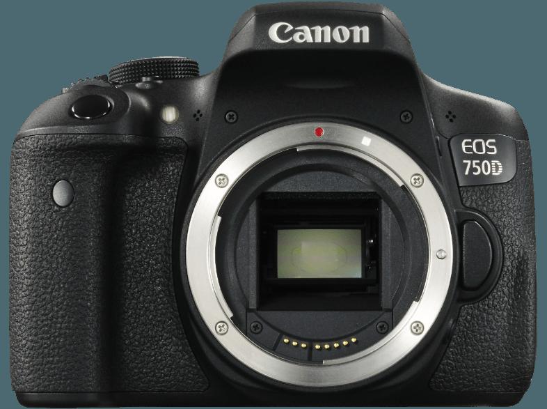 CANON EOS 750D Gehäuse Spiegelreflexkamera 24.2 Megapixel  , 7.7 cm Display   Touchscreen