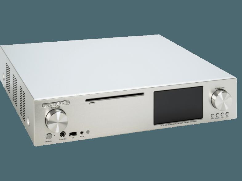 COCKTAIL AUDIO X30-N1000-HS - Netzwerk-Player (App-steuerbar, Ja, WLAN-USB-Adapter inklusive, Weiß/Silber), COCKTAIL, AUDIO, X30-N1000-HS, Netzwerk-Player, App-steuerbar, Ja, WLAN-USB-Adapter, inklusive, Weiß/Silber,