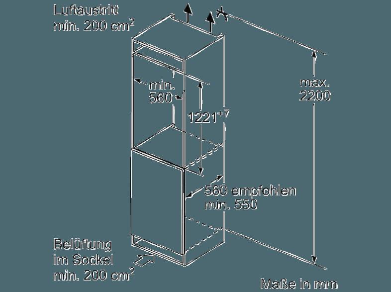 NEFF KI8423D30 Kühlschrank (184 kWh/Jahr, A  , 1221 mm hoch, Weiß)