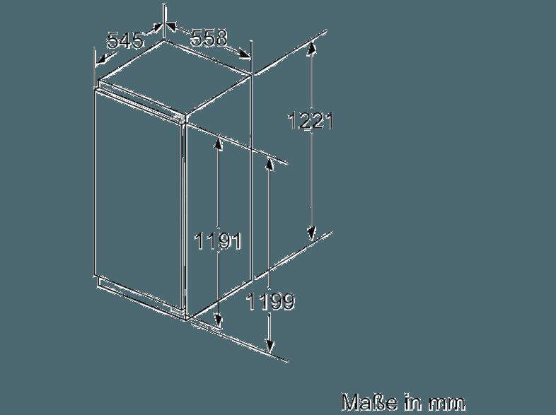 NEFF KI8423D30 Kühlschrank (184 kWh/Jahr, A  , 1221 mm hoch, Weiß)