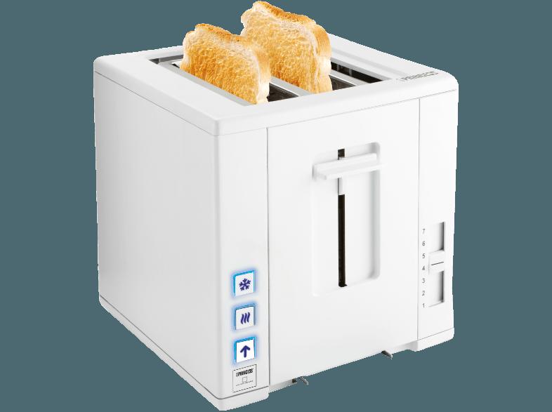 PRINCESS 144000.01.001 Compact 4All Toaster Weiß (750 Watt, Schlitze: 2)