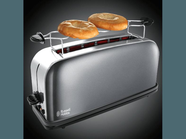 RUSSELL HOBBS 21392-56 COLOURS Toaster Grau/Edelstahl/Schwarz (1.1 kW, Schlitze: 1 Extra breiter Toastschlitz)