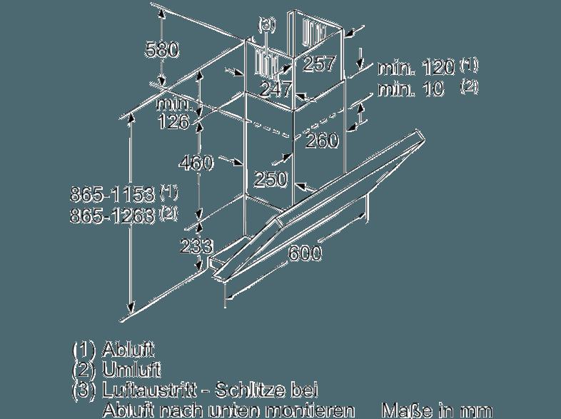 SIEMENS LC67KA532 Dunstabzugshaube (417 mm tief)