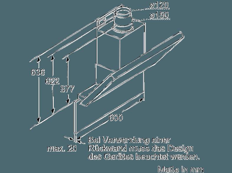 SIEMENS LC67KA532 Dunstabzugshaube (417 mm tief)