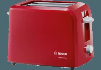 BOSCH TAT 3A 014 Toaster Rot/Hellgrau (980 Watt, Schlitze: 2)