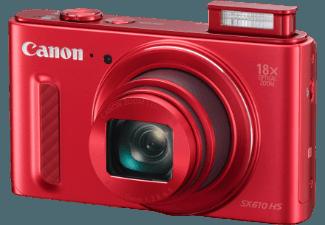 CANON Power Shot SX610 HS  Rot (20.2 Megapixel, 18x opt. Zoom, 7.5 cm sRGB-PureColor-II-G-LCD, WLAN)