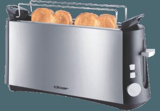 CLOER 3810 Toaster Edelstahl/Schwarz (880 Watt, Schlitze: 1 Langschlitz für 2 Toastscheiben)