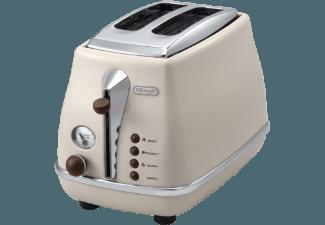 DELONGHI CTOV 2103 Toaster Creme (900 Watt, Schlitze: 2)