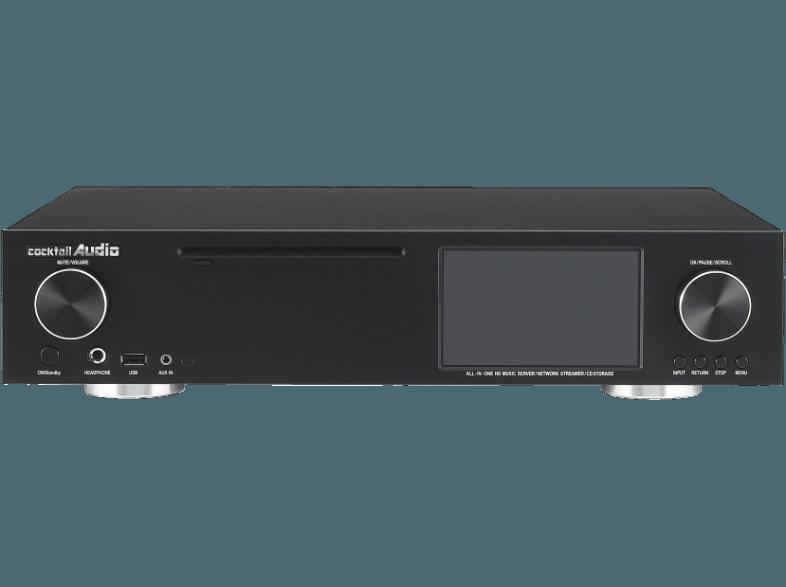 COCKTAIL AUDIO X30-L2000-B - AudioServer, Ripper und Player (App-steuerbar, Ja, über USB Adapter, Schwarz)