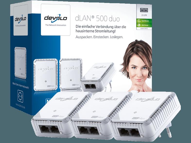 DEVOLO 9103 dLAN® 500 DUO Network Kit PowerLAN-Adapter, DEVOLO, 9103, dLAN®, 500, DUO, Network, Kit, PowerLAN-Adapter