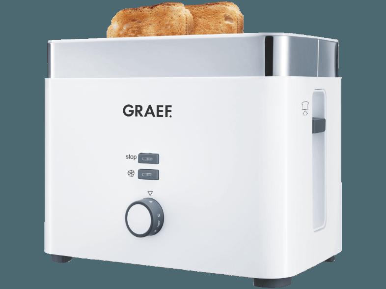 GRAEF TO 61 Toaster Weiß (1 kW, Schlitze: 2), GRAEF, TO, 61, Toaster, Weiß, 1, kW, Schlitze:, 2,