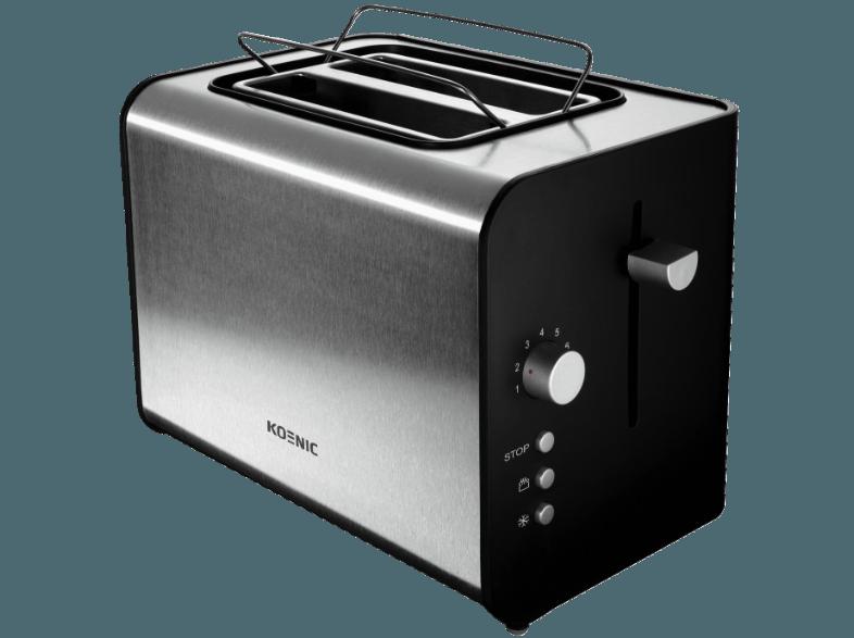 KOENIC KTO 120 Toaster Schwarz (870 Watt, Schlitze: 2)
