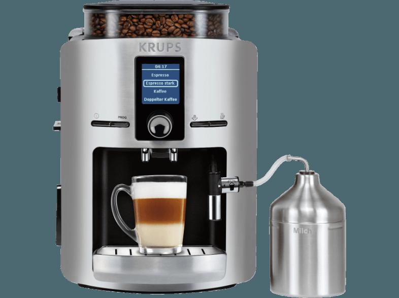 KRUPS EA 826E Espresso-/Kaffeevollautomat (Kegelmahlwerk, 1.8 Liter, Mehrfarbig)