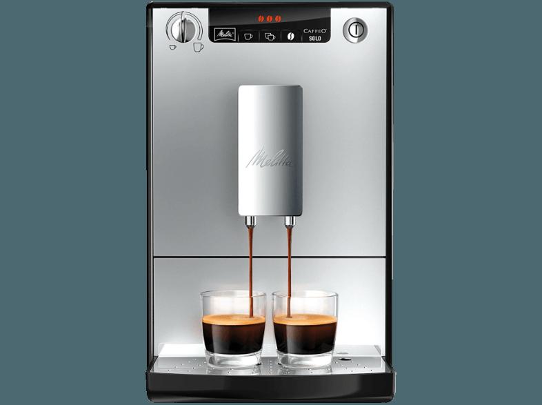 MELITTA E 950-103 Caffeo Solo Espresso-/Kaffeevollautomat (Stahl-Kegelmahlwerk, 1.2 Liter, Silber)