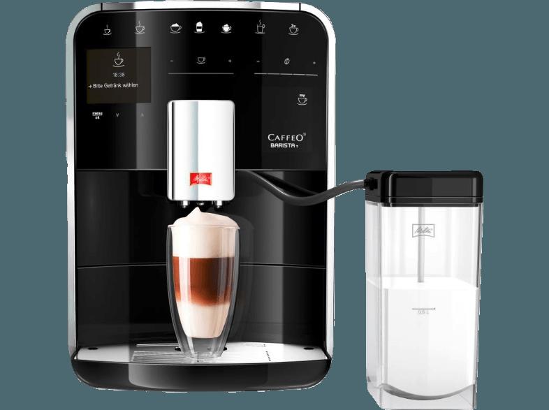 MELITTA F 730-102 Caffeo Barista T Espressomaschine (Stahl-Kegelmahlwerk, 1.8 Liter, Schwarz)