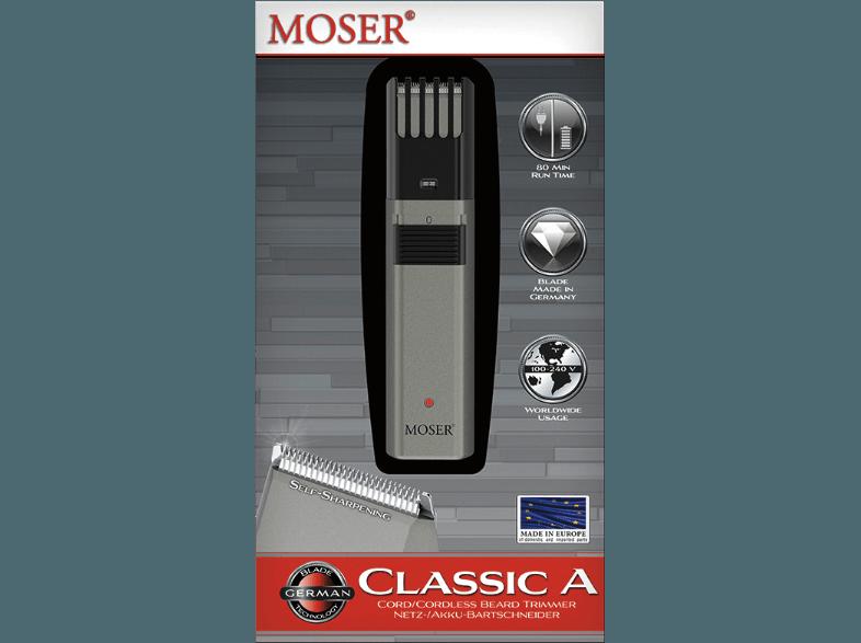 MOSER Classic A Titan 1574 / 1040 Trimmer (Bartschneider, Schwarz/Grau, Akku-/Netzbetrieb)