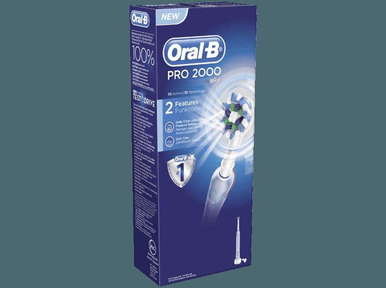 ORAL-B PROFESSIONAL 2000 Elektrische Zahnbürste Hellblau/Weiß