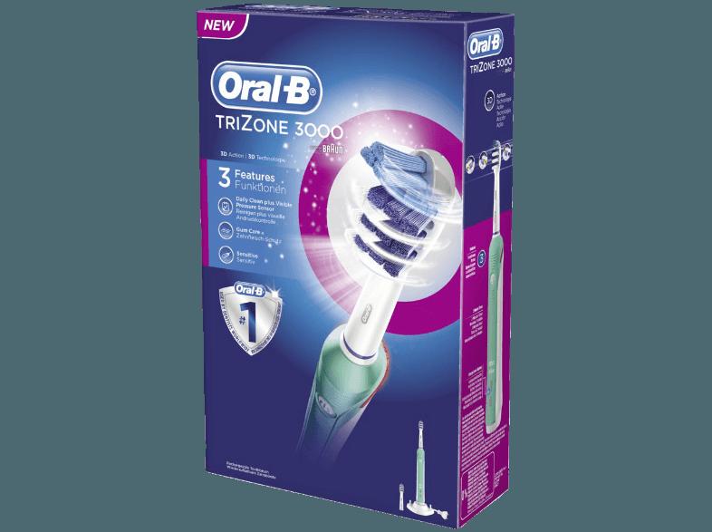 ORAL-B TRI ZONE 3000 Elektrische Zahnbürste Grün/Weiß
