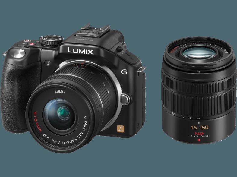 PANASONIC Lumix DMC-G5    Objektiv 14-42 mm (Standard), 45-150 mm (Tele) f/3.5-5.6, f/4-5.6 (Tele) (16 Megapixel, Live-MOS)