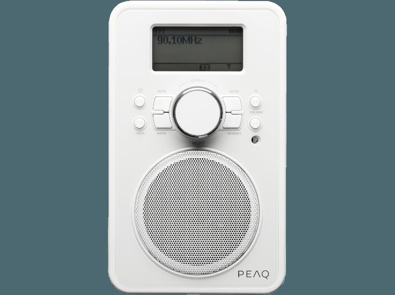 PEAQ PDR 200-W Radio (FM, AM, FM-UKW, AM-MW, Weiß)