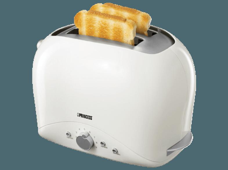 PRINCESS 142008 Toaster Weiß (870 Watt, Schlitze: 2), PRINCESS, 142008, Toaster, Weiß, 870, Watt, Schlitze:, 2,