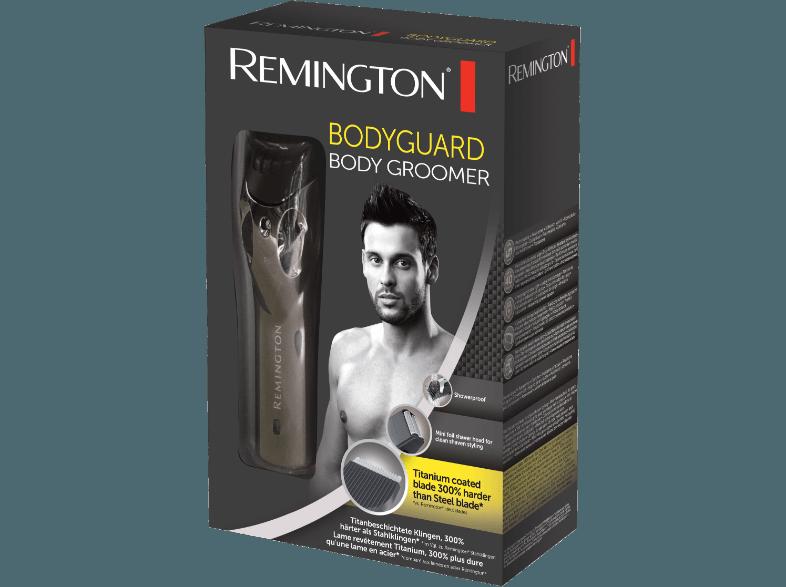 REMINGTON BHT 2000 A Körperrasierer / Body Hair Trimmer Schwarz/Chrom (Akkubetrieb)