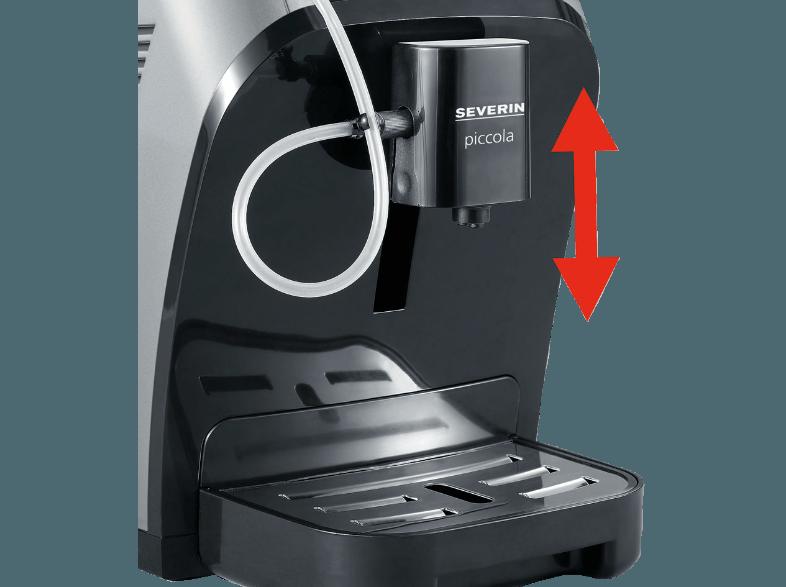 SEVERIN KV 8061 Espresso-/Kaffeevollautomat (Keramik-Scheibenmahlwerk, 1.35 Liter, Silber/Metallic/Schwarz)