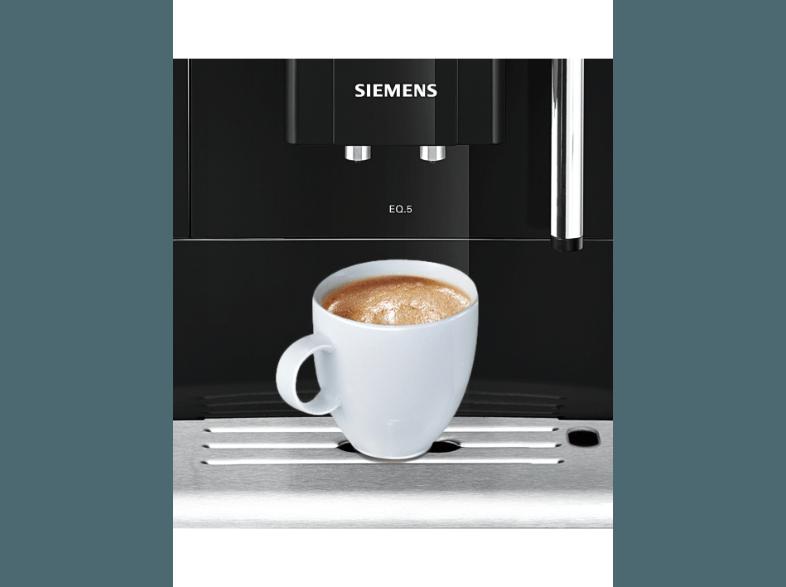 SIEMENS TE501505DE EQ.5 Espressomaschine (Keramik-Scheibenmahlwerk, 1.7 Liter, Schwarz)