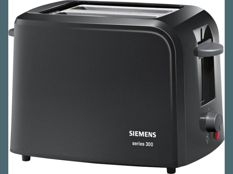 SIEMENS TT 3A0103 Toaster Schwarz (980 Watt, Schlitze: 2)