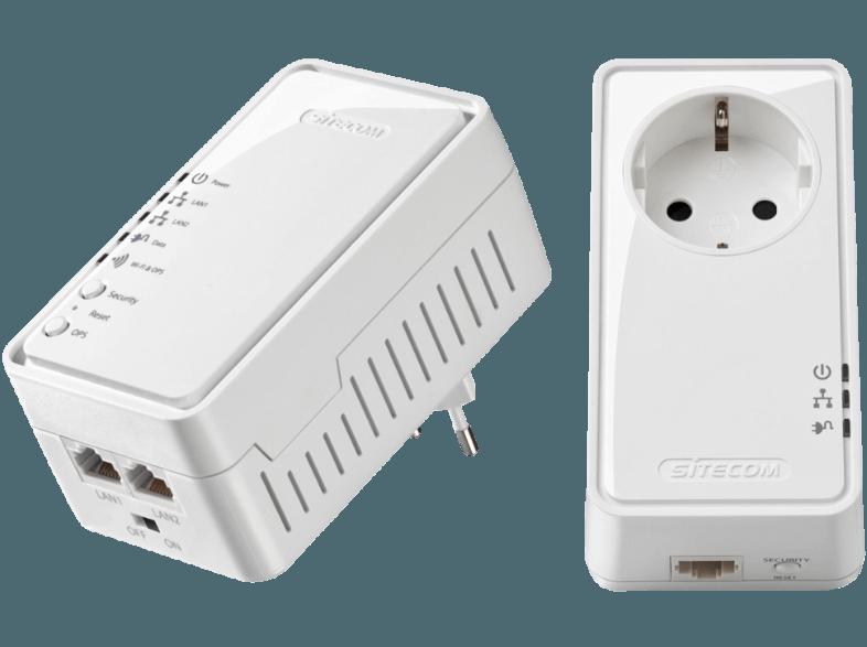 SITECOM LN 555 Powerline-Adapter, WLAN Access Point