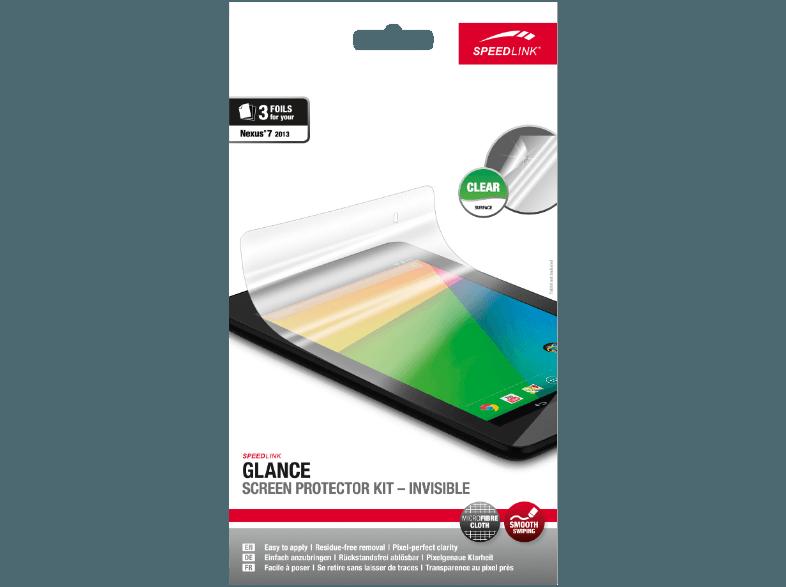 SPEEDLINK SL 7311 CR GLANCE Invisible Surface Schutzfolie Nexus 7