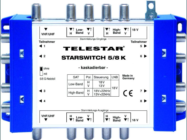 TELESTAR 5222521 Starswitch 5/8 K   5 F-Schnellverbinder