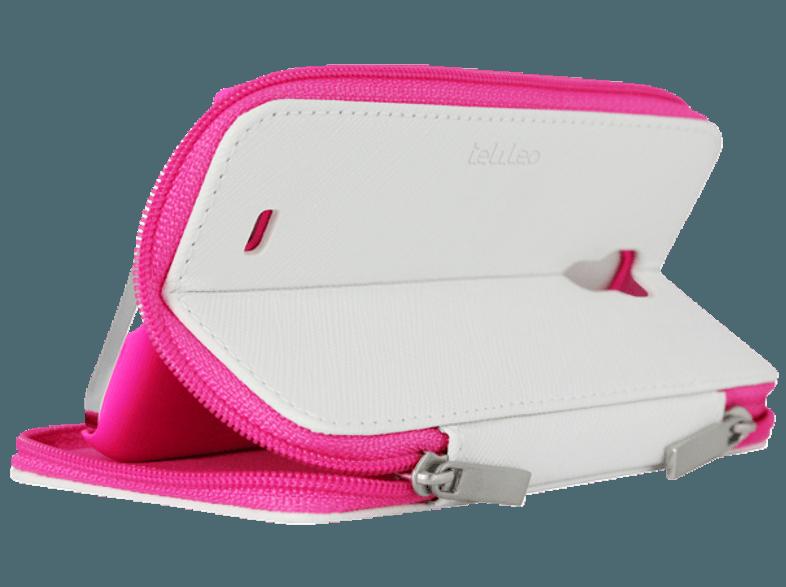 TELILEO 3551 Zip Case Hochwertige Echtledertasche Galaxy S4