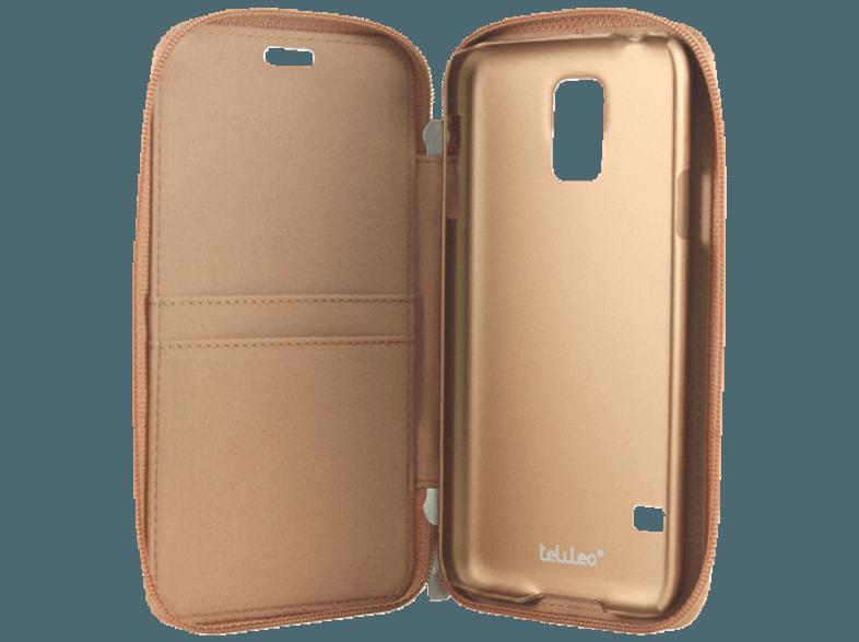 TELILEO 3650 Zip Case Hochwertige Echtledertasche Galaxy S5