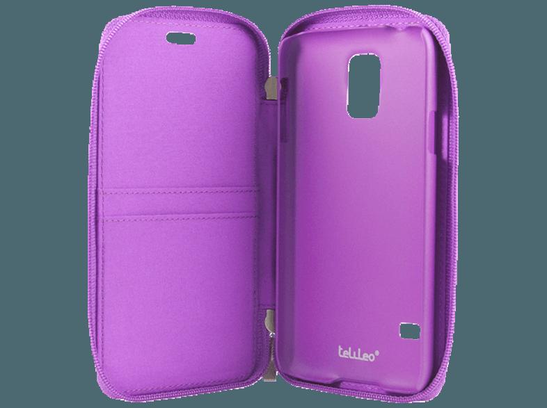 TELILEO 3652 Zip Case Hochwertige Echtledertasche Galaxy S5