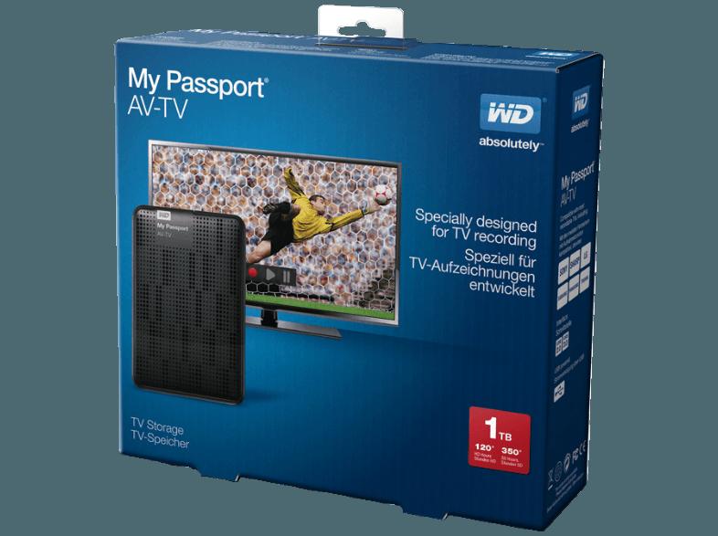 WD My Passport® AV-TV - TV-Speicher 1 TB  Externe Festplatte