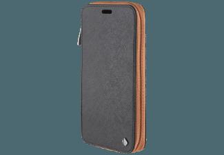 TELILEO 3648 Zip Case Hochwertige Echtledertasche Galaxy S5