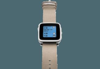PEBBLE Time Steel Smart Watch Silber (Smartwatch)