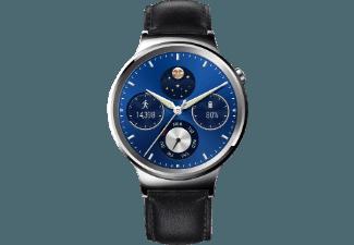 HUAWEI Watch Classic (Edelstahl) mit Lederband Silber (Smartwatch), HUAWEI, Watch, Classic, Edelstahl, Lederband, Silber, Smartwatch,