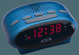 ICES ICR-210 Uhrenradio (PLL UKW Tuner, UKW, Blau)