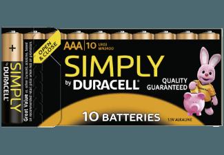 DURACELL SIMPLY-AAA MN2400/LR03 10ER Batterien Simply, DURACELL, SIMPLY-AAA, MN2400/LR03, 10ER, Batterien, Simply