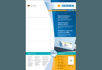 HERMA 10307 Repositionierbare Adressetiketten 96x50.8 mm A4 100 St., HERMA, 10307, Repositionierbare, Adressetiketten, 96x50.8, mm, A4, 100, St.