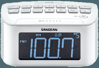 SANGEAN RCR-24 Radiowecker (AM, FM Stereo Digital, FM, AM, Weiß)