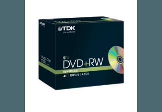 TDK DVD RW 4,7GB 1X-4X 5er FJC DVD RW 5x DVD RW Medien, TDK, DVD, RW, 4,7GB, 1X-4X, 5er, FJC, DVD, RW, 5x, DVD, RW, Medien