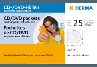 HERMA 1144 CD/DVD-Papierhüllen 124x124 mm  25 St.