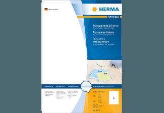 HERMA 4376 Etiketten transparent 210x297 mm A4 100 St.